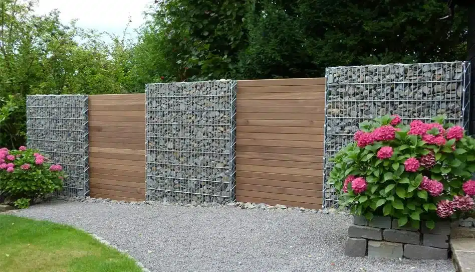 Gabion Wall Fence Design for Backyard