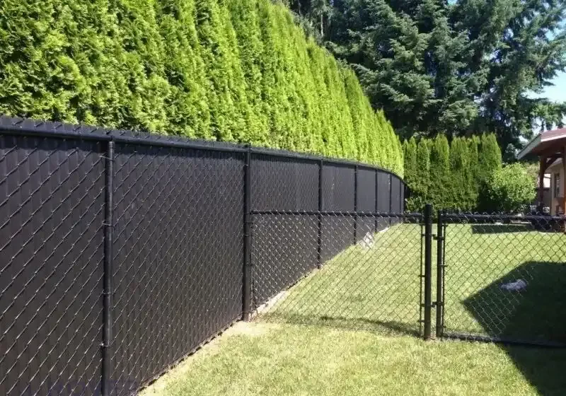 black paint for chain link fence decoration